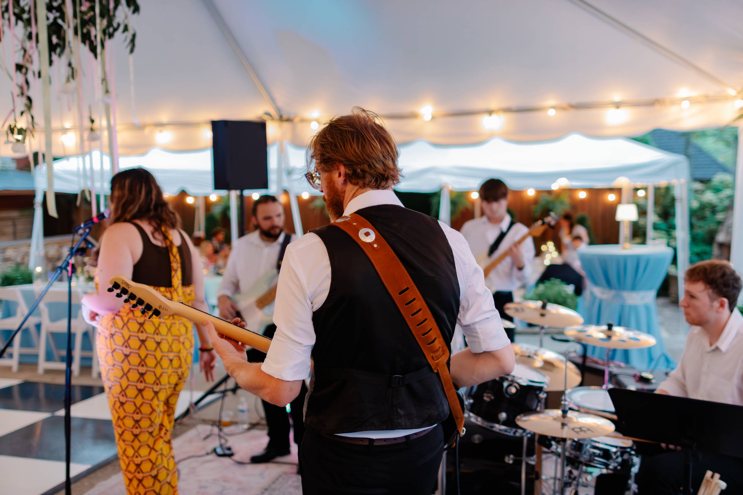 Something Like Mercury performing at a wedding reception